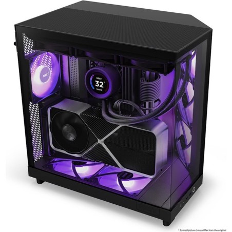 NZXT H series H6 Flow RGB Tower ATX Sort